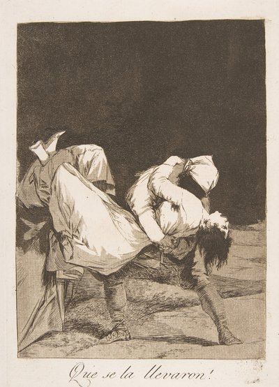 Placa 8 de Los Caprichos: ¡Que se la llevaron! de Francisco de Goya