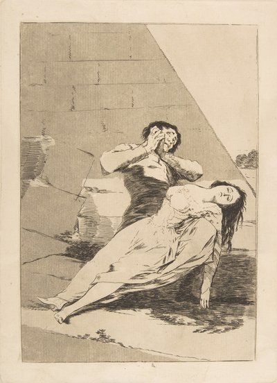 Placa 9 de Los Caprichos: Tántalo, 1799 de Francisco de Goya