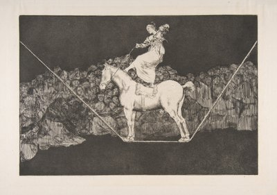 Placa B de los Disparates: Locura puntual, ca. 1816-23 publicado antes de 1877 de Francisco de Goya
