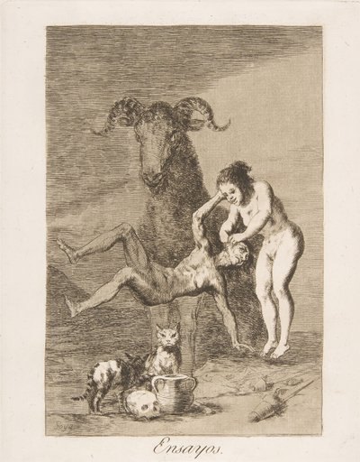 Placa 60 de Los Caprichos: Ensayos de Francisco de Goya