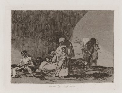 Sanos y enfermos (The Healthy and the Sick), Plate 57 from Los desastres de la guerra (The Disasters of War) de Francisco de Goya