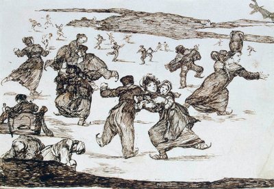 Patinadores, entre 1812 y 1823 de Francisco de Goya
