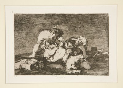 Ni (Ni [Hacen Estos] Tampoco), pl. 10 de la serie Los Desastres de la Guerra de Francisco de Goya