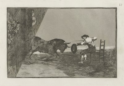 Temeridad de Martincho en la plaza de Zaragoza (Plazo 18 de La tauromaquia) de Francisco de Goya