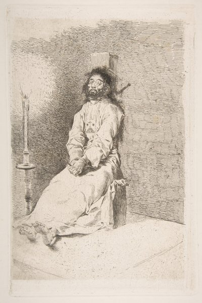 El hombre garrotado de Francisco de Goya