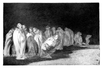 Los hombres en sacos, 1819-1823 de Francisco de Goya