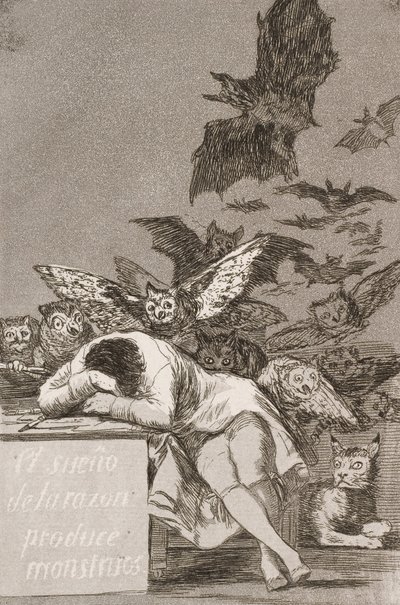 El sueño de la razón produce monstruos (No. 43), de Los Caprichos de Francisco de Goya