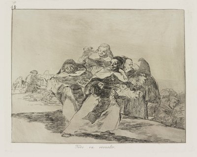 Todo va revuelto. (Everything is Topsy-Turvy.), pl. 42 from the series Los desastres de la guerra (The Disasters of War) de Francisco de Goya
