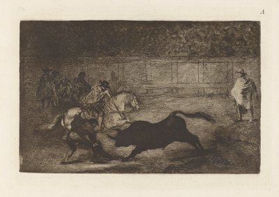 un jinete español destrozando de Francisco de Goya