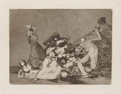 Y son fieras (Y son como fieras), pl. 5 de la serie Los desastres de la guerra (The Disasters of War) de Francisco de Goya