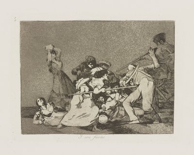 Y son fieras. (Y son como bestias salvajes), pl. 5 de la serie Los desastres de la guerra (The Disasters of War) de Francisco de Goya