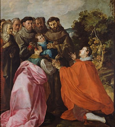 San Francisco de Asís cura a San Buenaventura, c.1628 de Francisco Herrera