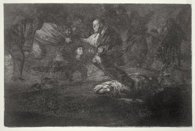 193-0082314 Acertijo fúnebre, lámina 18 de "Proverbios de Francisco Jose de Goya y Lucientes