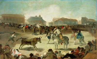 Una corrida de toros en un pueblo de Francisco de Goya