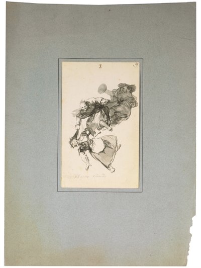Bajan riñendo, o Bajan peleando de Francisco de Goya