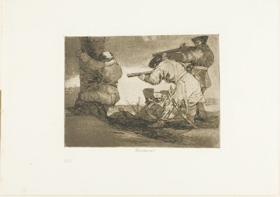 ¡Bárbaros!, lámina 38 de Los desastres de la guerra de Francisco Jose de Goya y Lucientes