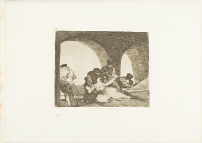 Amargo estar presente, lámina 13 de Los desastres de la guerra de Francisco Jose de Goya y Lucientes