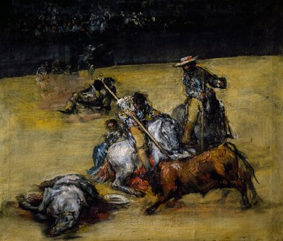 Corrida de toros, c.1825 (óleo sobre lienzo) de Francisco Jose de Goya y Lucientes