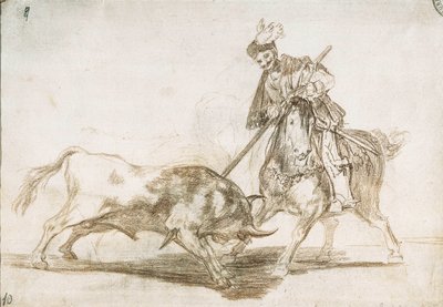 Tauromaquia: El Cid atraviesa otro toro con su lanza 1815-16 (dibujo preparatorio) de Francisco de Goya