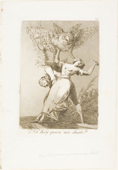 ¿Nadie nos puede desatar, placa 75 de Los Caprichos de Francisco Jose de Goya y Lucientes