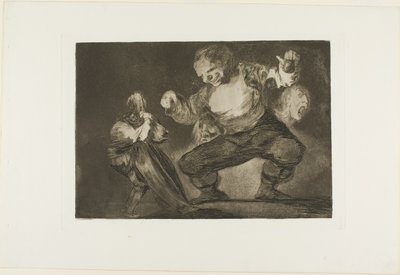 Gigante Bailando, de Disparates, publicado como lámina 4 en Los Proverbios de Francisco Jose de Goya y Lucientes