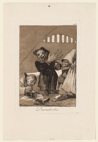Duendecitos, lámina de "Los Caprichos", 1799 de Francisco de Goya