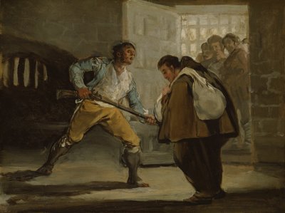 El Maragato amenaza con su pistola a Fray Pedro de Zaldivia de Francisco Jose de Goya y Lucientes