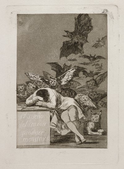 El Sueño De La Razón Produce Monstruos de Francisco Jose de Goya y Lucientes