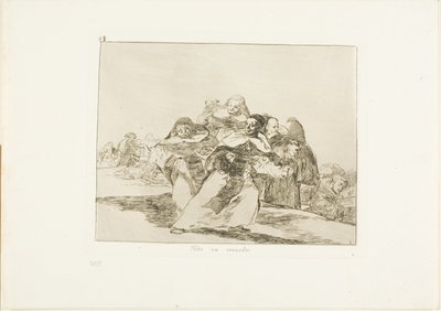 Todo está patas arriba, lámina 42 de Los Desastres de la Guerra de Francisco Jose de Goya y Lucientes