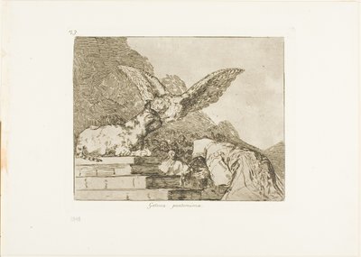Pantomima felina, lámina 73 de Los Desastres de la Guerra de Francisco Jose de Goya y Lucientes