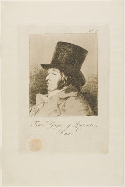Francisco de Goya y Lucientes, pintor, lámina uno de Los Caprichos de Francisco Jose de Goya y Lucientes
