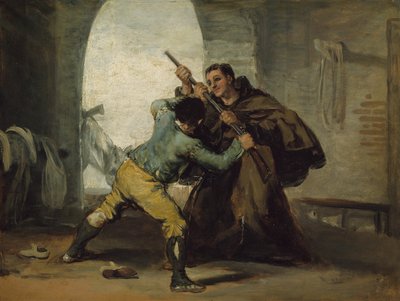 Fray Pedro arranca la pistola a El Maragato de Francisco Jose de Goya y Lucientes