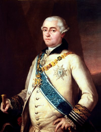 GOYA Y LUCIENTES, Francisco de (1746-1828); ALCANTARA LOPEZ DE ZUNIGA, Pedro (siglo XVIII). XIV Conde de Miranda del Castanar y X Duque de Peñaranda. Obra antiguamente atribuida, como dice la inscripción del marco, a Francisco de Goya. En el asa de oro de de Francisco Jose de Goya y Lucientes