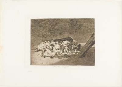 Cosecha de los muertos, lámina 63 de Los desastres de la guerra de Francisco Jose de Goya y Lucientes