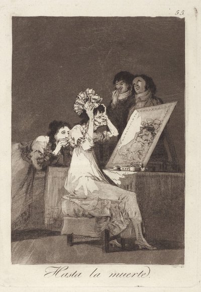Hasta la muerte, lámina 55 de Los Caprichos de Francisco Jose de Goya y Lucientes