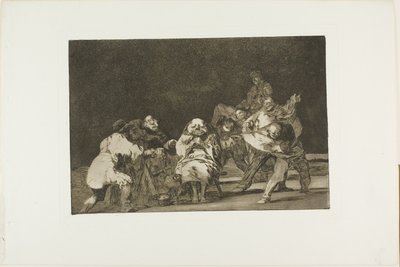 El que no te quiere te difamará en broma, lámina 17 de Los Proverbios de Francisco Jose de Goya y Lucientes