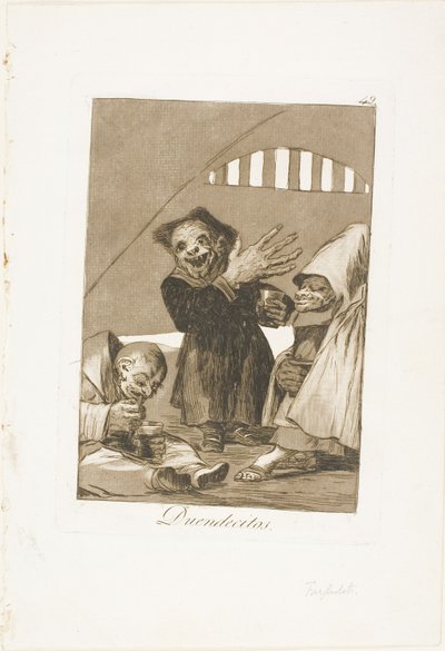 Duendes, lámina 49 de Los Caprichos de Francisco Jose de Goya y Lucientes