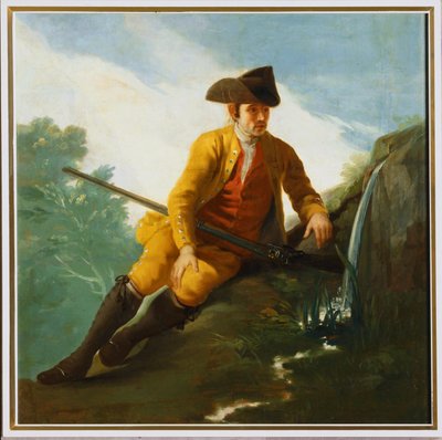 Cazador sentado en una fuente ... (pintura sobre lienzo) de Francisco Jose de Goya y Lucientes