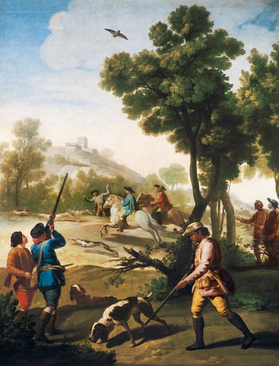 Cazando codornices, 1775 de Francisco de Goya
