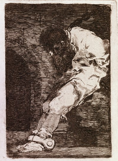 Si es un criminal muere rápidamente (Aguafuerte, c.1810) de Francisco de Goya