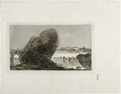 Paisaje con Cascada, antes de 1810 de Francisco de Goya