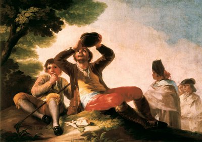 ""Le buveur"" Francisco de Goya y Lucientes (1746-1828). 1777. Madrid. Musee du Prado. de Francisco Jose de Goya y Lucientes