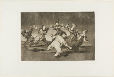 Locura alegre, de Disparates, publicado como placa 12 en Los Proverbios de Francisco Jose de Goya y Lucientes