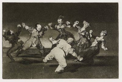 Locura alegre (Disparate alegre), Lámina 12 de "Los Proverbios", c.1819-24 de Francisco de Goya