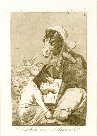 ¿Podría el alumno saber más? De Los Caprichos, publicado por primera vez en 1799 de Francisco de Goya