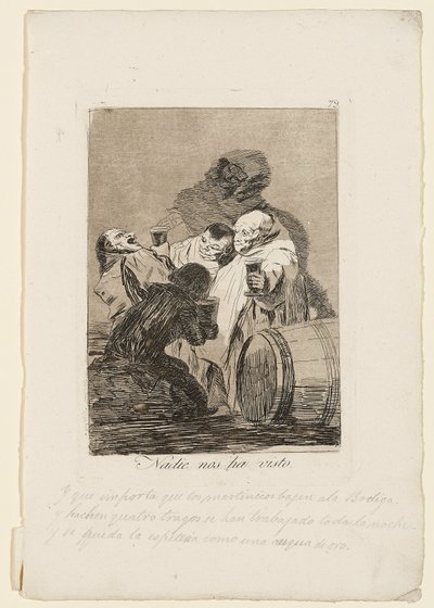 Nadie nos ha visto, lámina de "Los Caprichos", 1799 de Francisco de Goya
