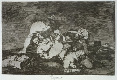 Tampoco lo hacen, placa 10 de "Los desastres de la guerra de Francisco Jose de Goya y Lucientes