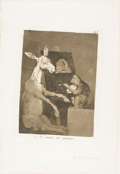 Ni más ni menos, lámina 41 de Los Caprichos de Francisco Jose de Goya y Lucientes