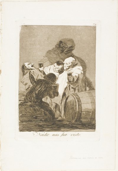 Nadie nos ha visto, placa 79 de Los Caprichos de Francisco Jose de Goya y Lucientes