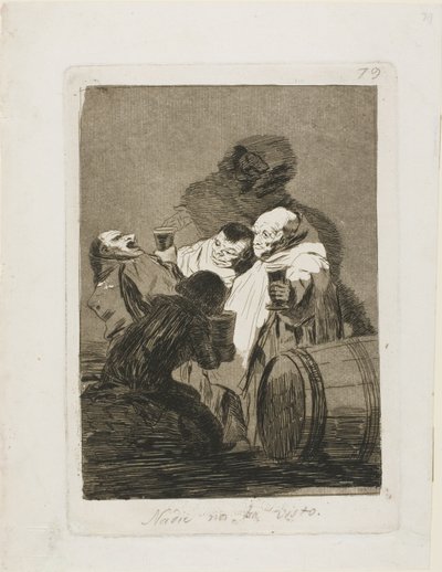 Nadie nos ha visto, lámina 79 de Los Caprichos de Francisco Jose de Goya y Lucientes